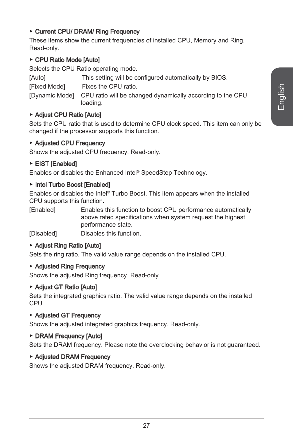 English | MSI H81M-E33 V2 User Manual | Page 27 / 182