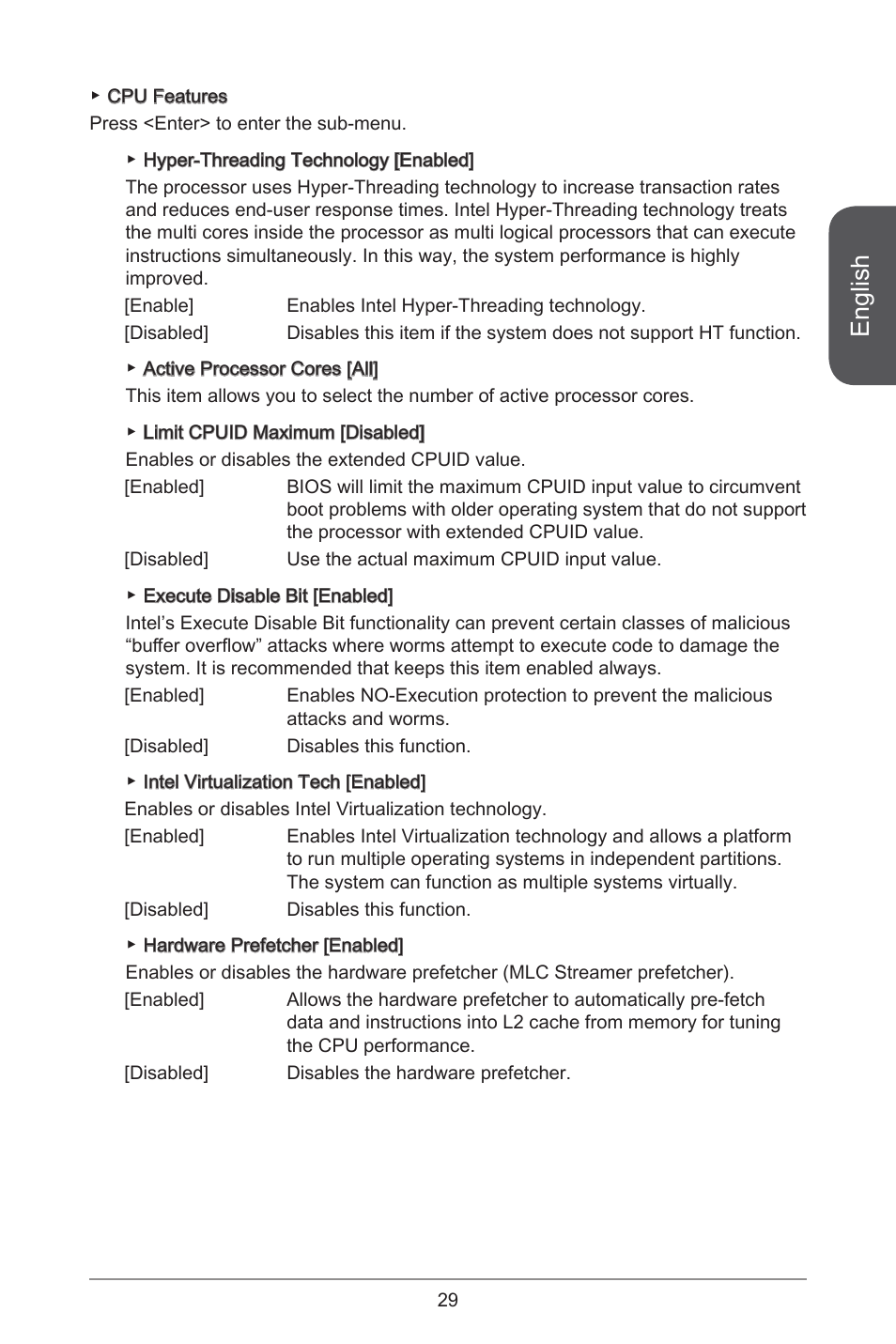 English | MSI H81M-E33 V2 User Manual | Page 29 / 182