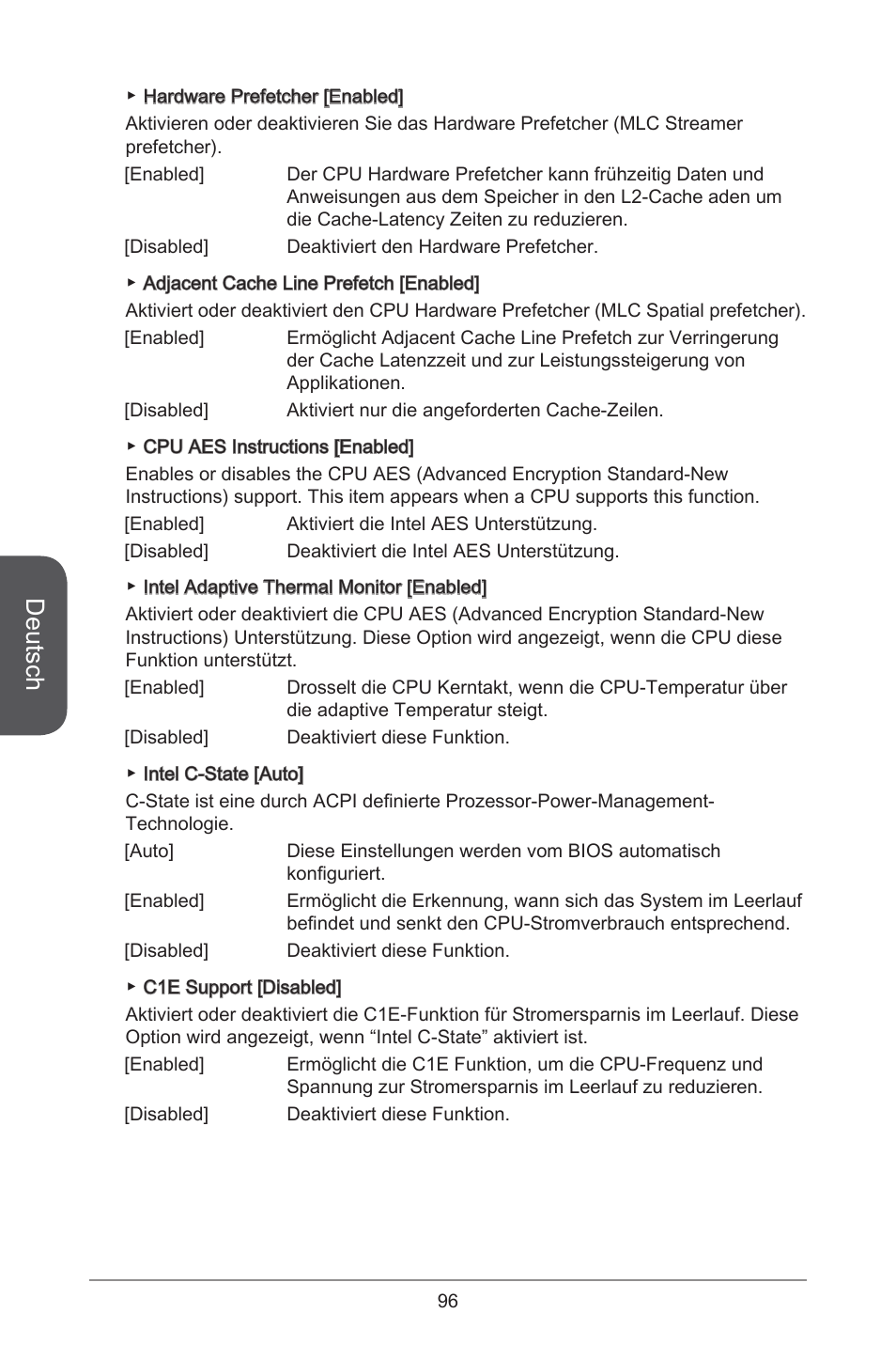 Deutsch | MSI H81M-E33 V2 User Manual | Page 96 / 182