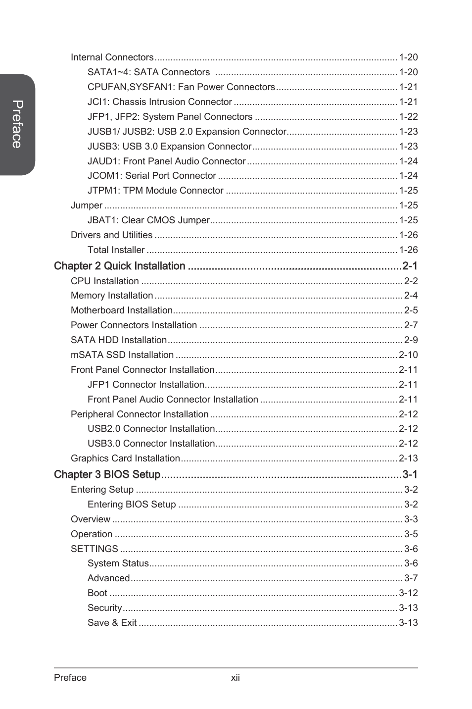 Preface | MSI H81I User Manual | Page 12 / 80