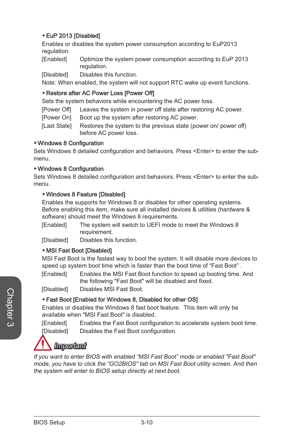 Chapter 3, Important | MSI H81I User Manual | Page 64 / 80