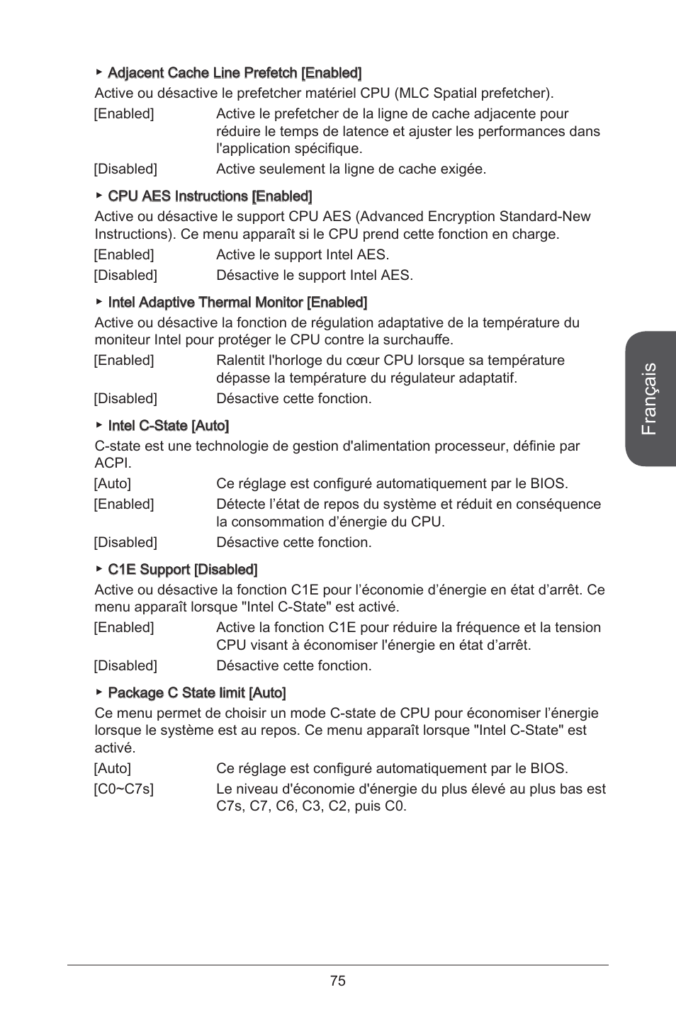 Français | MSI H81TI User Manual | Page 75 / 186