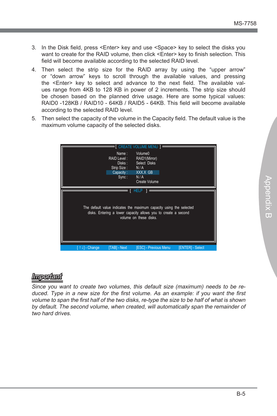 Append x b, Important | MSI ZH77A-G43 User Manual | Page 71 / 82