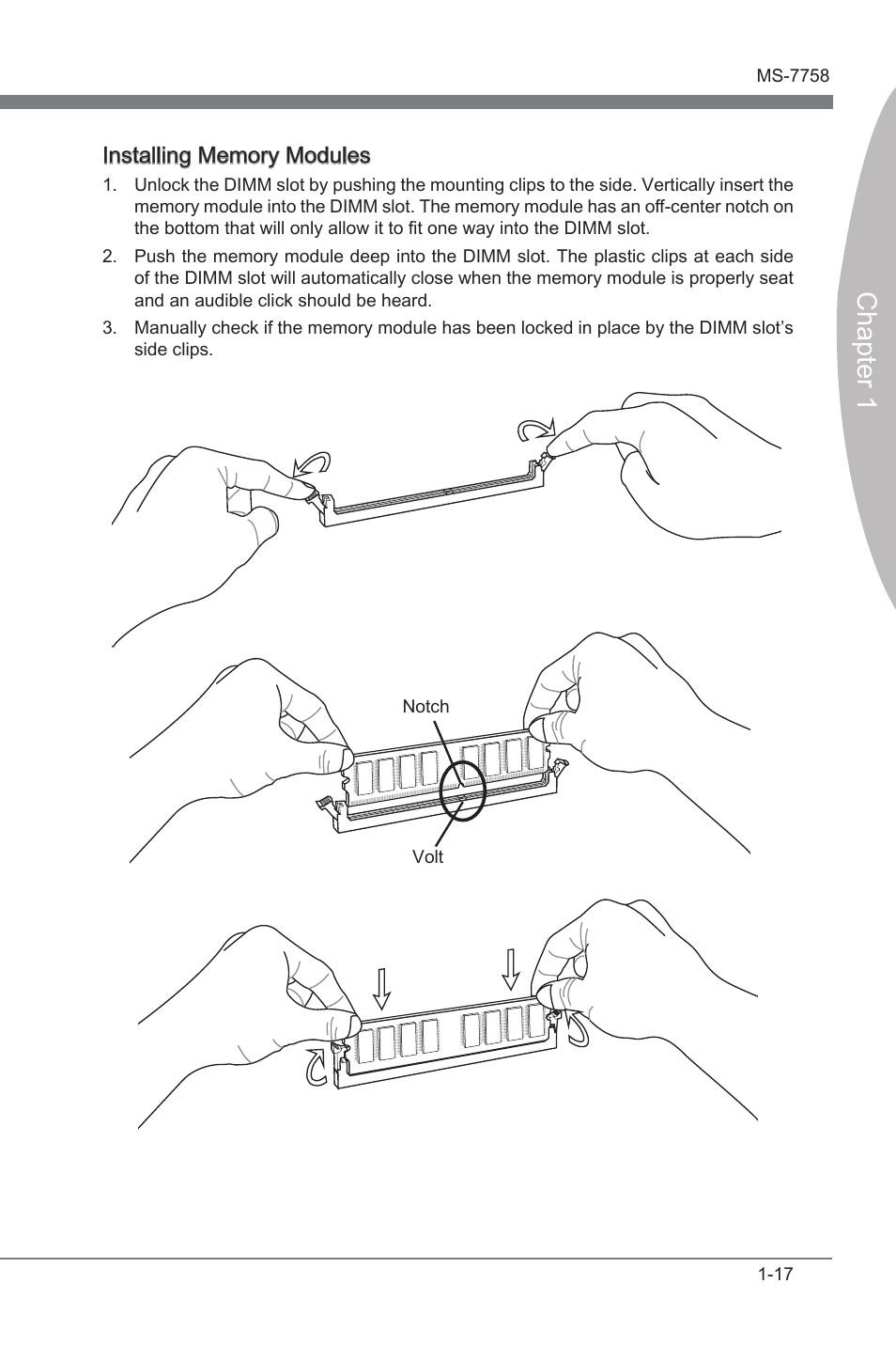 Chapter 1 | MSI Z77A-G41 User Manual | Page 27 / 92