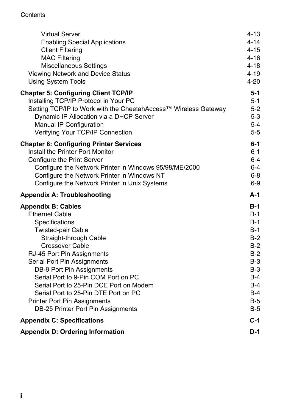 Accton Technology CheetahAccess Wireless Gateway AC-IG2004W User Manual | Page 8 / 74