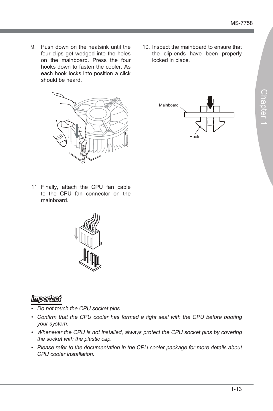 Chapter 1, Important | MSI B75A-G43 User Manual | Page 23 / 66