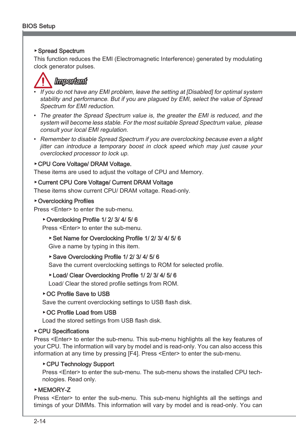 Important | MSI B75MA-G43 User Manual | Page 54 / 76