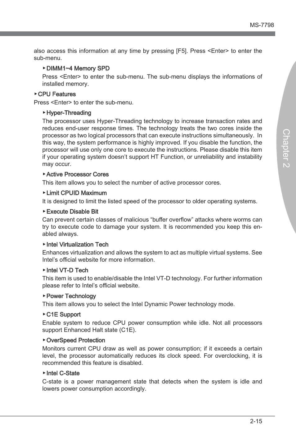 Chapter 2 | MSI B75MA-G43 User Manual | Page 55 / 76