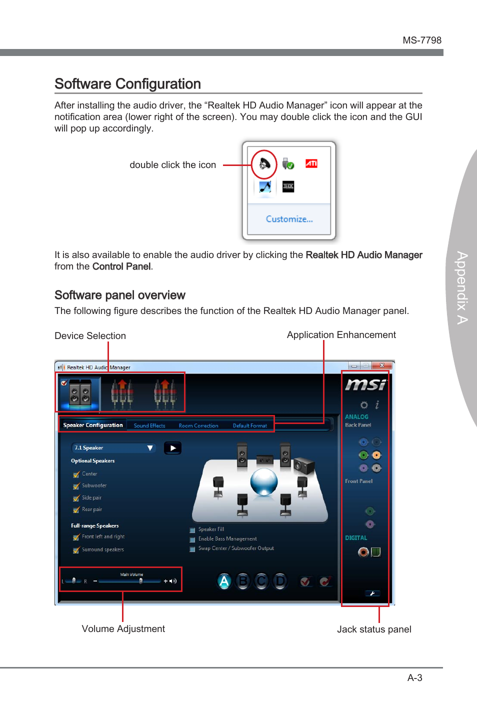 Software configuration, Append x a software configuraton | MSI B75MA-G43 User Manual | Page 65 / 76