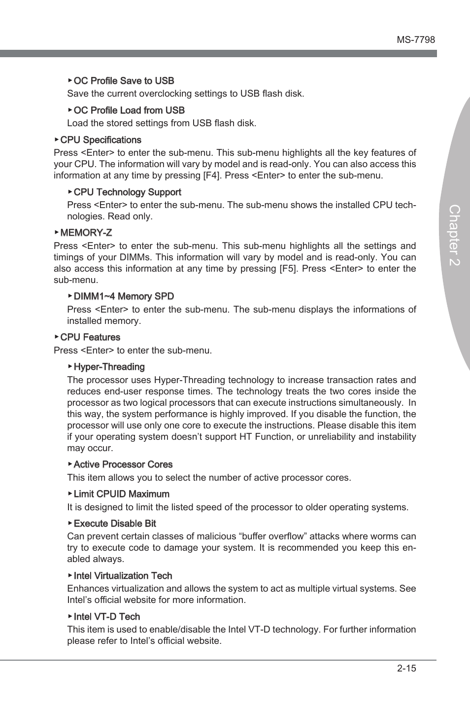 Chapter 2 | MSI CSM-B75MA-P45 User Manual | Page 53 / 68