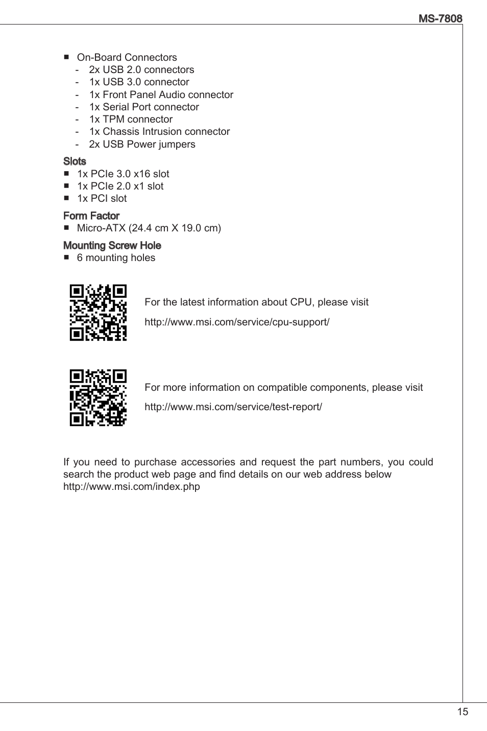 MSI B75MA-P33 User Manual | Page 15 / 204