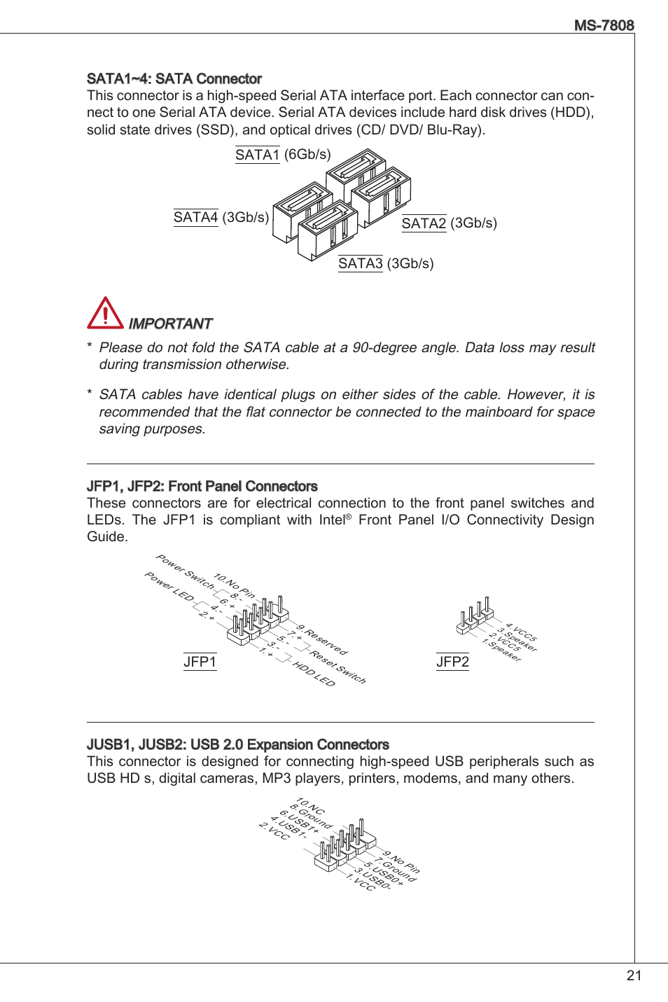 Front panel i/o connectivity design guide | MSI B75MA-P33 User Manual | Page 21 / 204