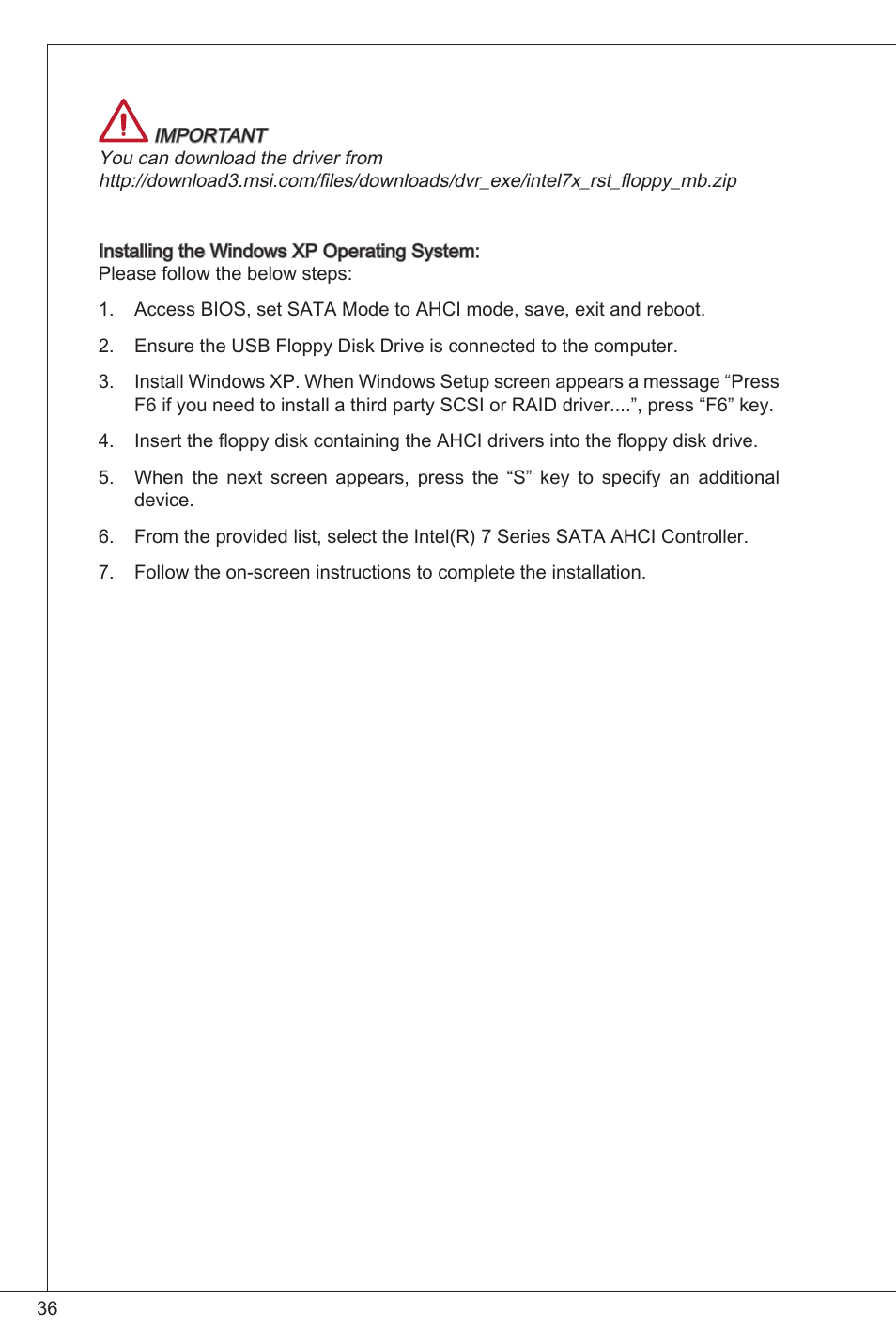 MSI B75MA-P33 User Manual | Page 36 / 204