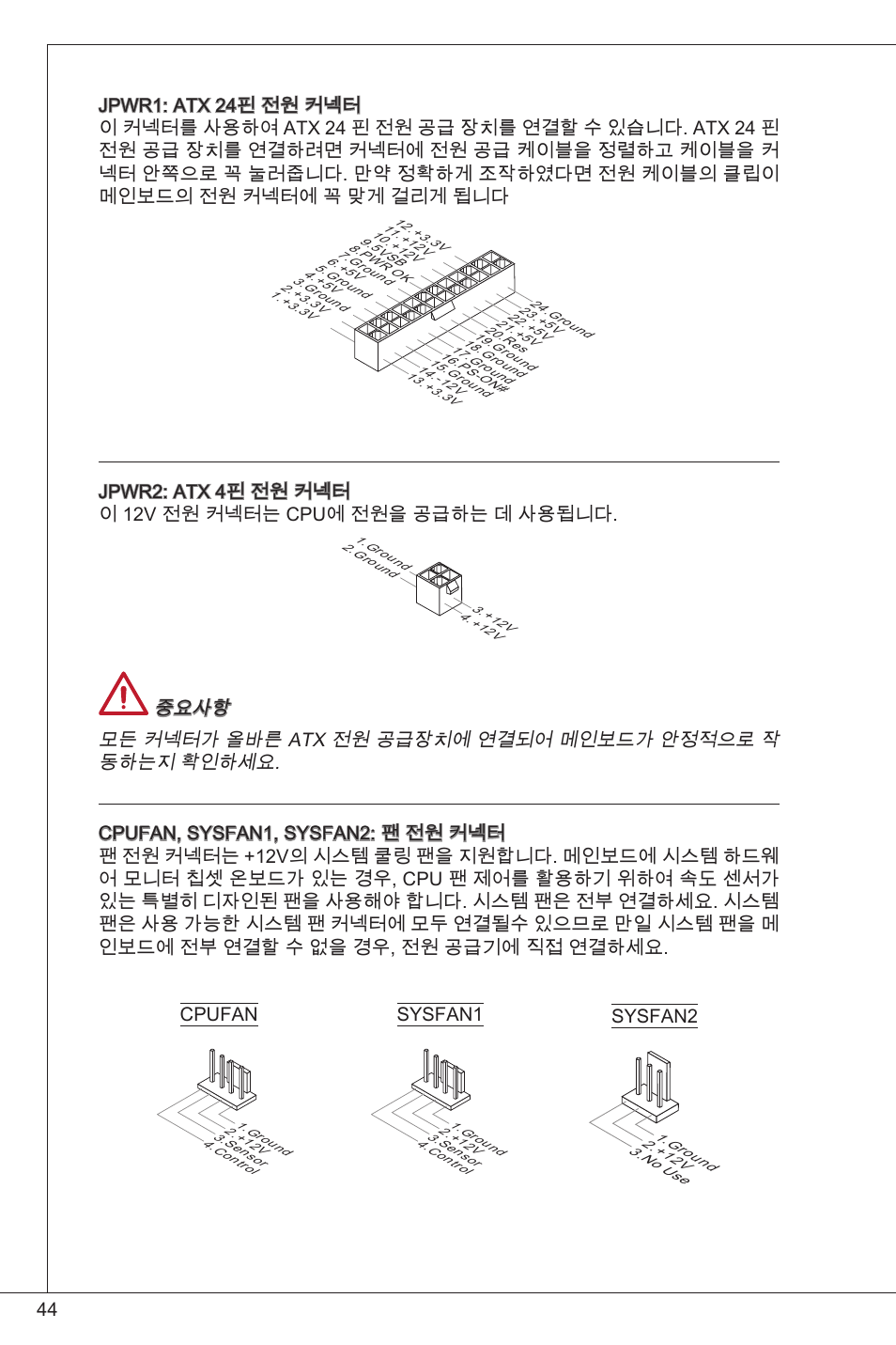 Cpufan sysfan2 sysfan | MSI B75MA-P33 User Manual | Page 44 / 204