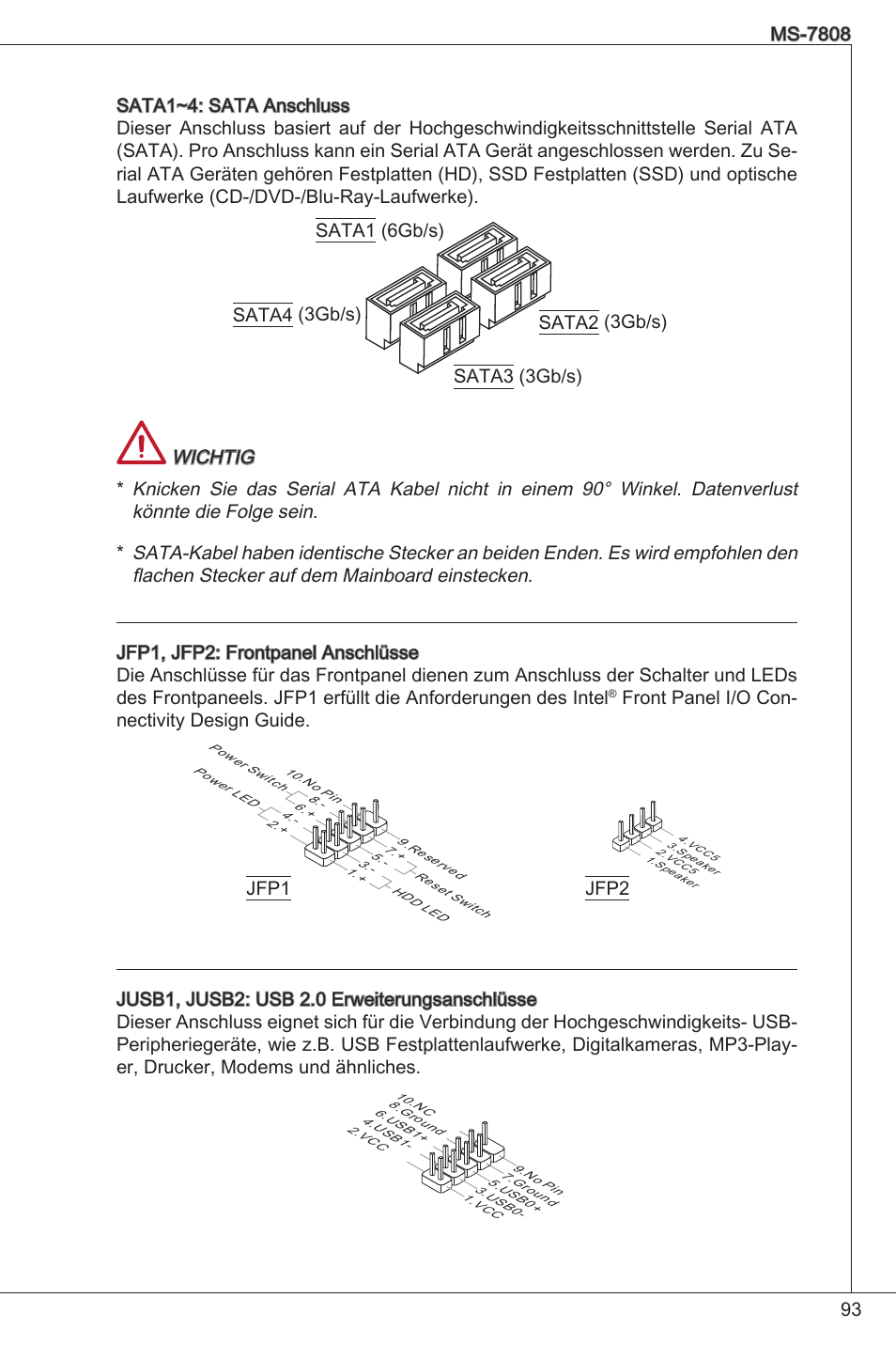 Front panel i/o con- nectivity design guide | MSI B75MA-P33 User Manual | Page 93 / 204