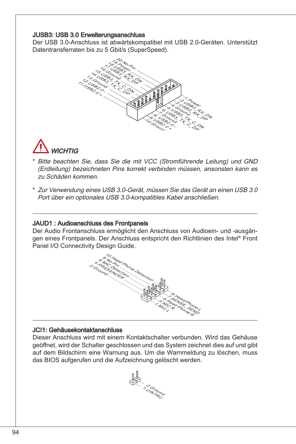 Front panel i/o connectivity design guide | MSI B75MA-P33 User Manual | Page 94 / 204
