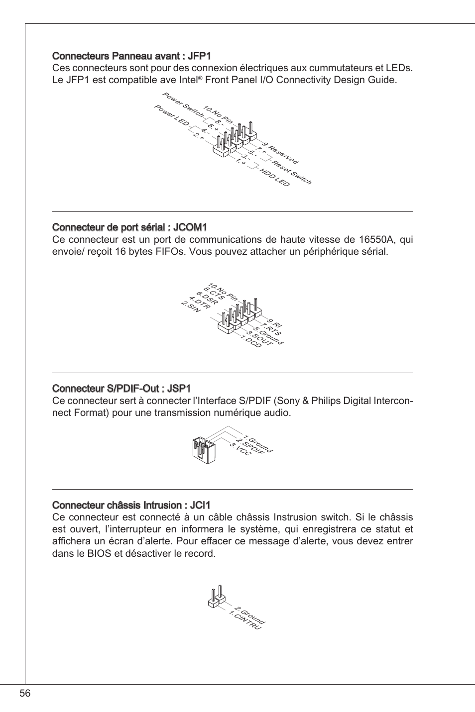 Front panel i/o connectivity design guide | MSI H61M-P25 (B3) User Manual | Page 56 / 155