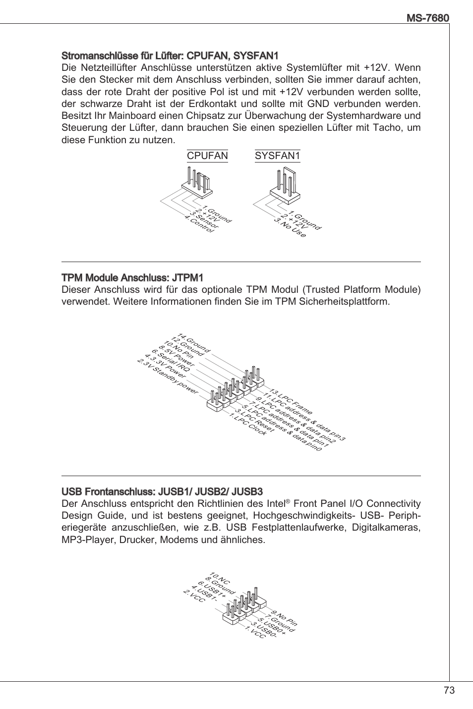 Cpufan sysfan | MSI H61M-P25 (B3) User Manual | Page 73 / 155