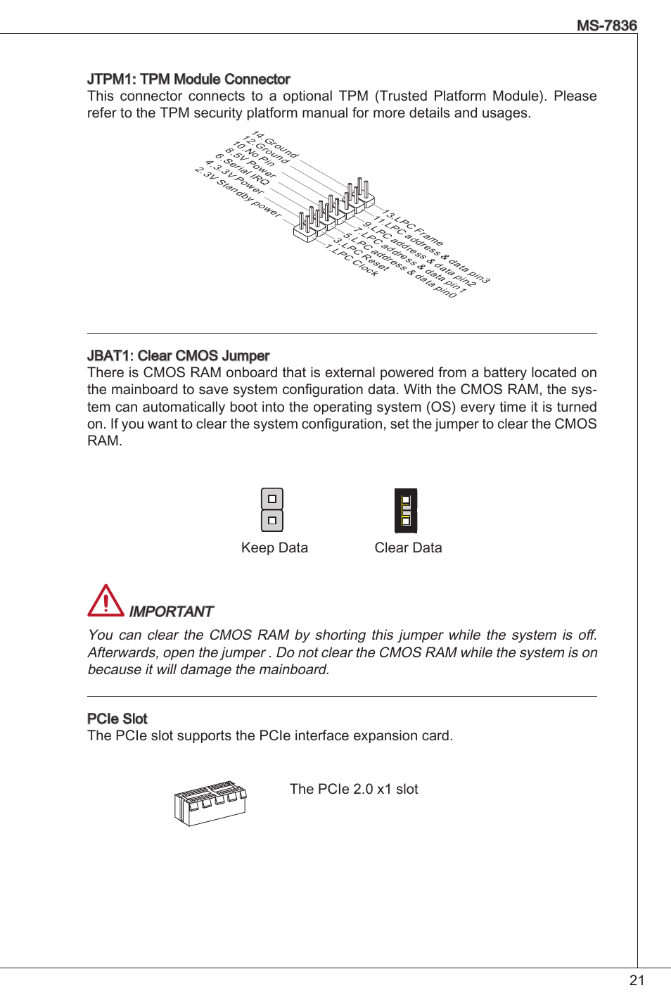 MSI C847IS-P33 User Manual | Page 21 / 108