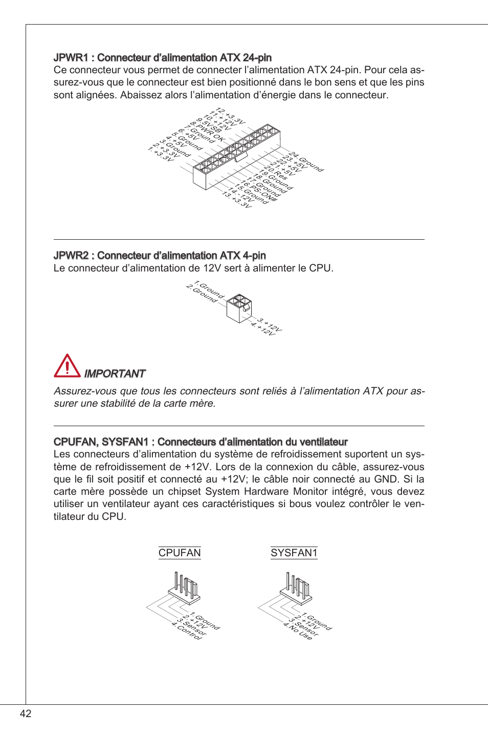 Cpufan, Sysfan | MSI C847IS-P33 User Manual | Page 42 / 108