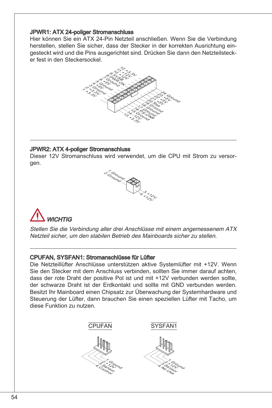 Cpufan, Sysfan | MSI C847IS-P33 User Manual | Page 54 / 108