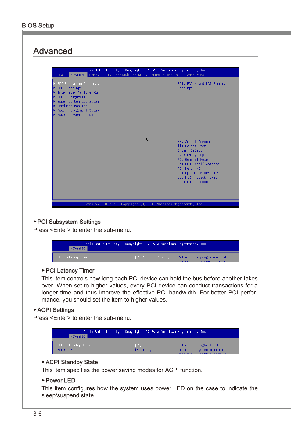 Advanced, Advanced -6, Chapter 3 | Chapter 3 advanced | MSI 990FXA-GD80 User Manual | Page 46 / 76