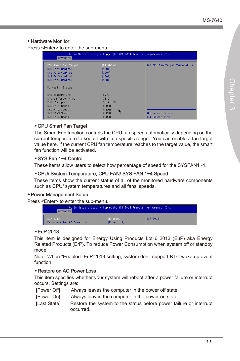 Chapter 3 | MSI 990FXA-GD80 User Manual | Page 49 / 76