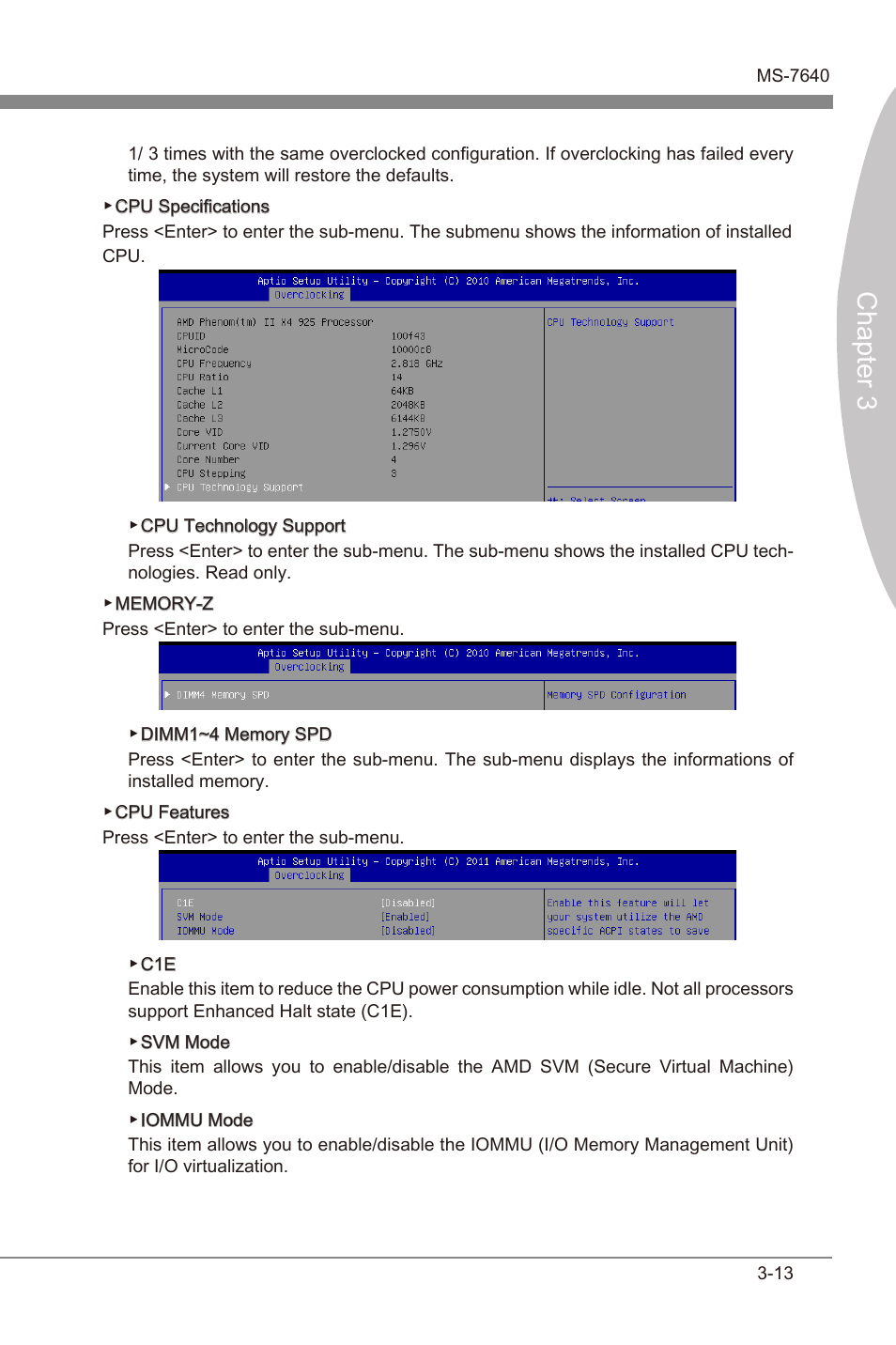 Chapter 3 | MSI 990FXA-GD80 User Manual | Page 53 / 76