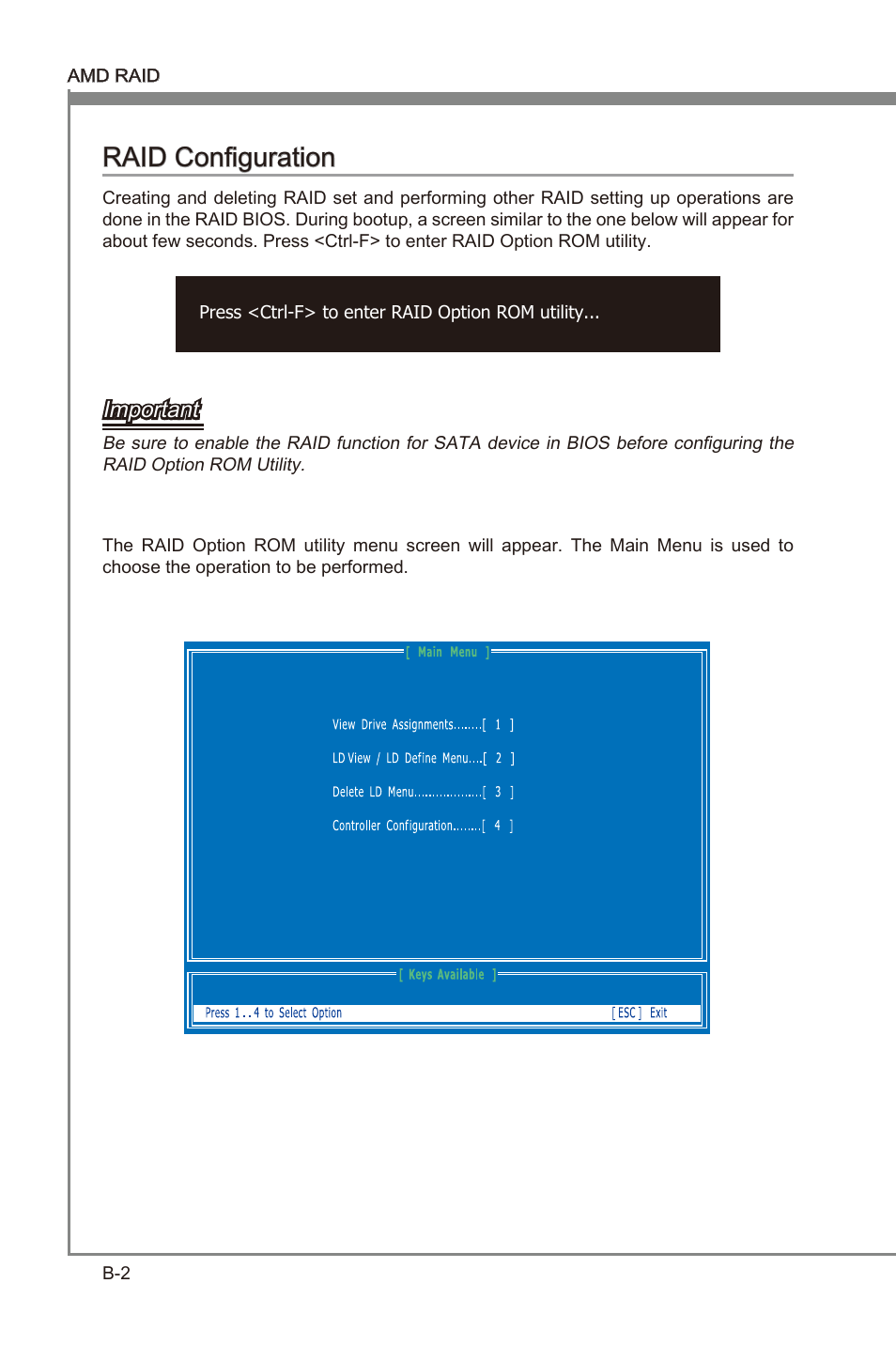 Raid configuration, Append x b, Append x b raid configuraton | MSI 990FXA-GD80 User Manual | Page 68 / 76