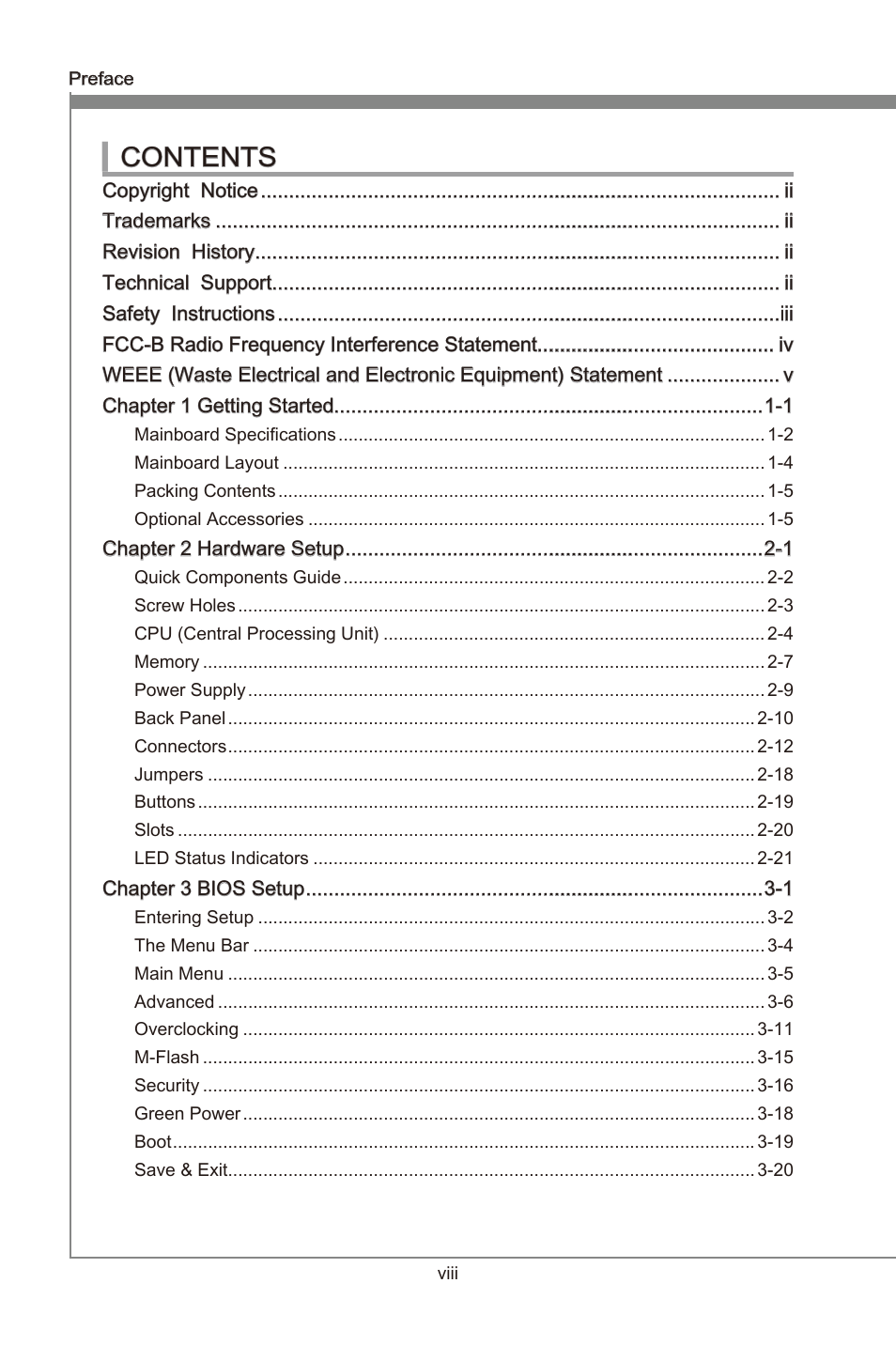 MSI 990FXA-GD80 User Manual | Page 8 / 76