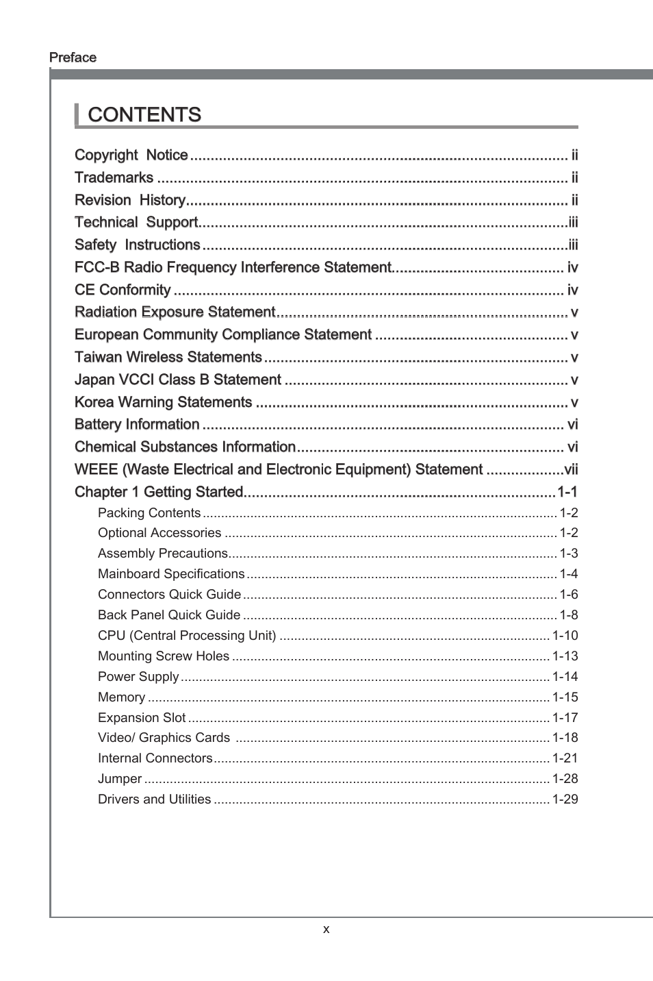 MSI 970A-G43 User Manual | Page 10 / 80