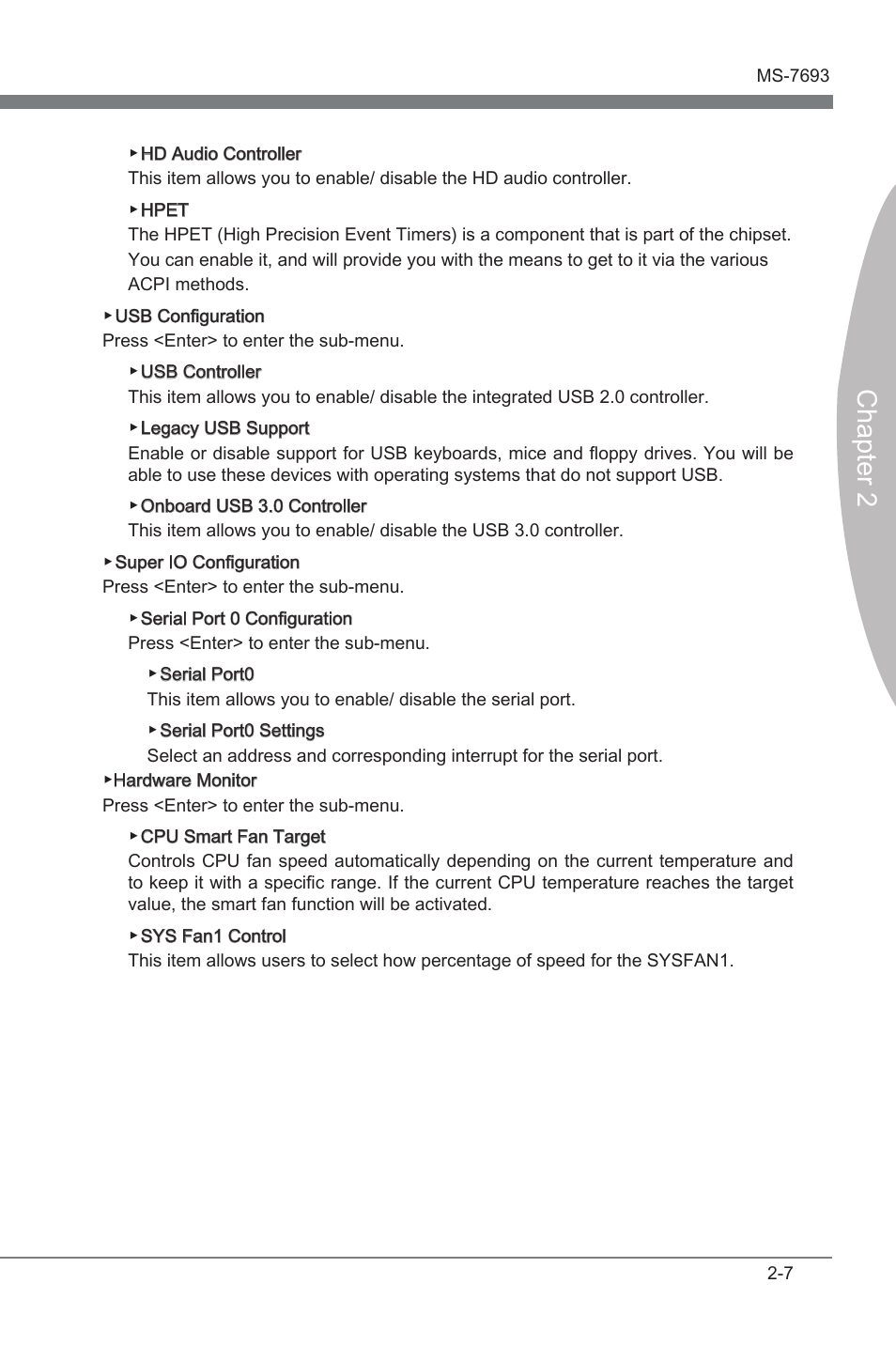 Chapter 2 | MSI 970A-G43 User Manual | Page 49 / 80