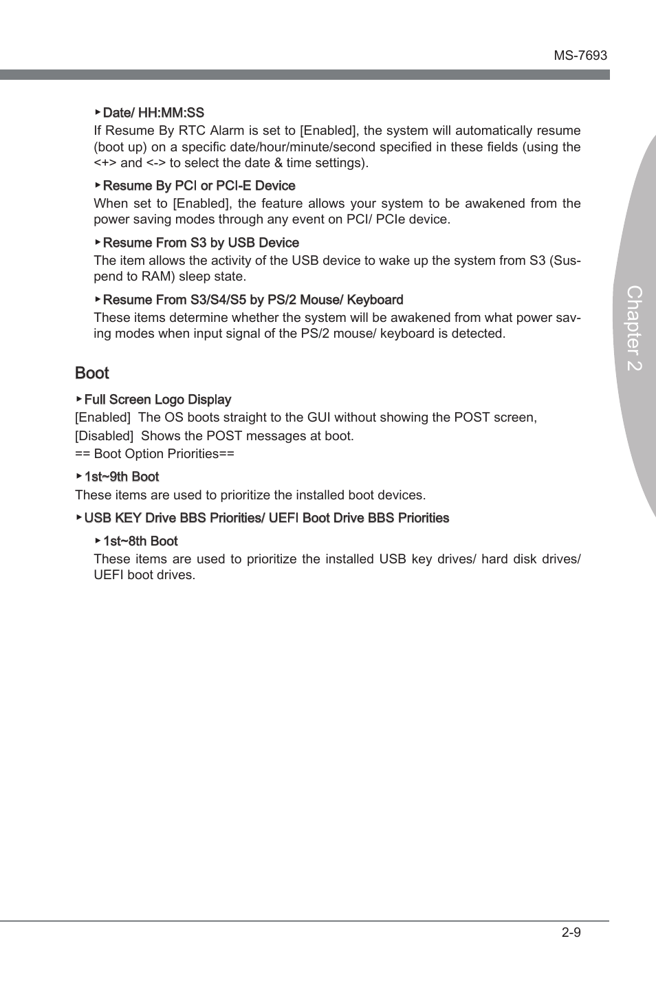 Chapter 2, Boot | MSI 970A-G43 User Manual | Page 51 / 80
