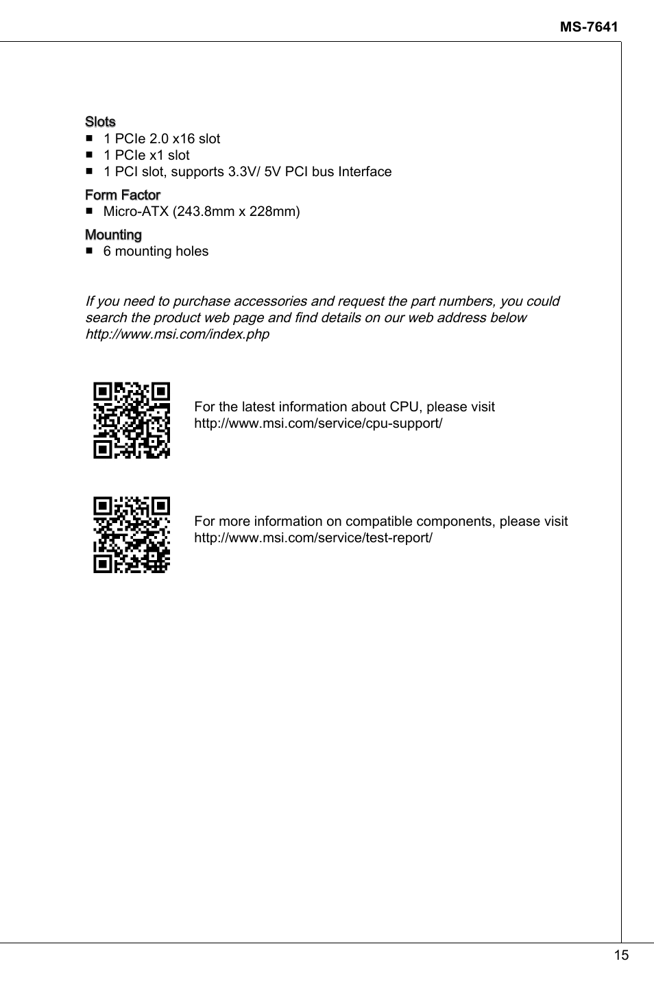 MSI 760GMA-P34 (FX) User Manual | Page 15 / 172