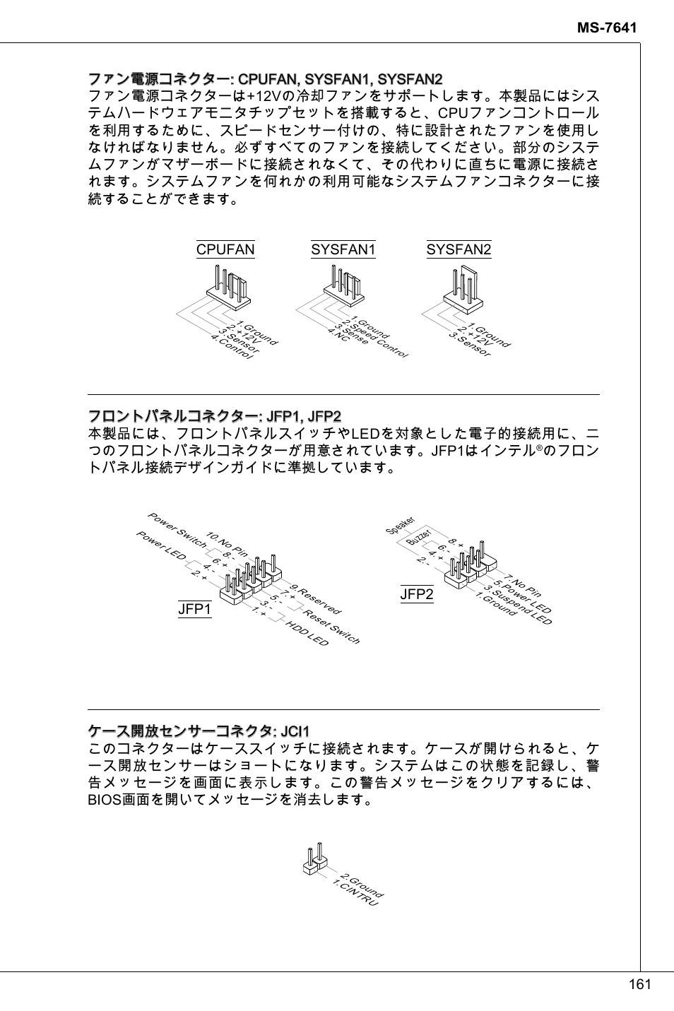 Cpufan sysfan2, のフロン トパネル接続デザインガイドに準拠しています | MSI 760GMA-P34 (FX) User Manual | Page 161 / 172
