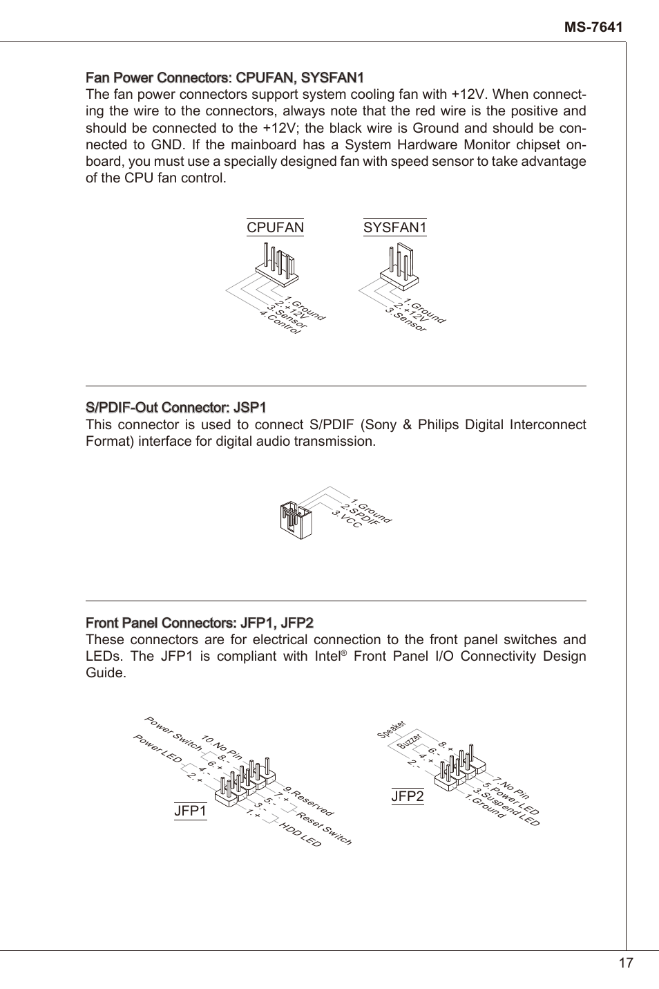 Front panel i/o connectivity design guide, Jfp2 | MSI 760GM-P23 (FX) User Manual | Page 17 / 169