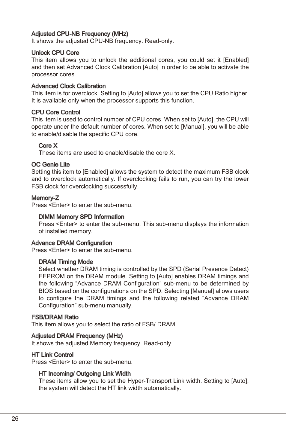 MSI 760GM-P23 (FX) User Manual | Page 26 / 169