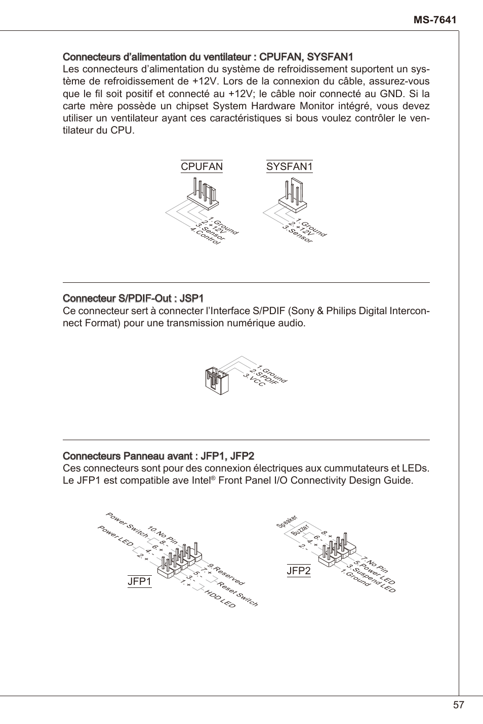 Front panel i/o connectivity design guide, Jfp2 | MSI 760GM-P23 (FX) User Manual | Page 57 / 169