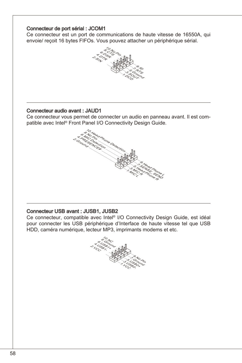 Front panel i/o connectivity design guide | MSI 760GM-P23 (FX) User Manual | Page 58 / 169