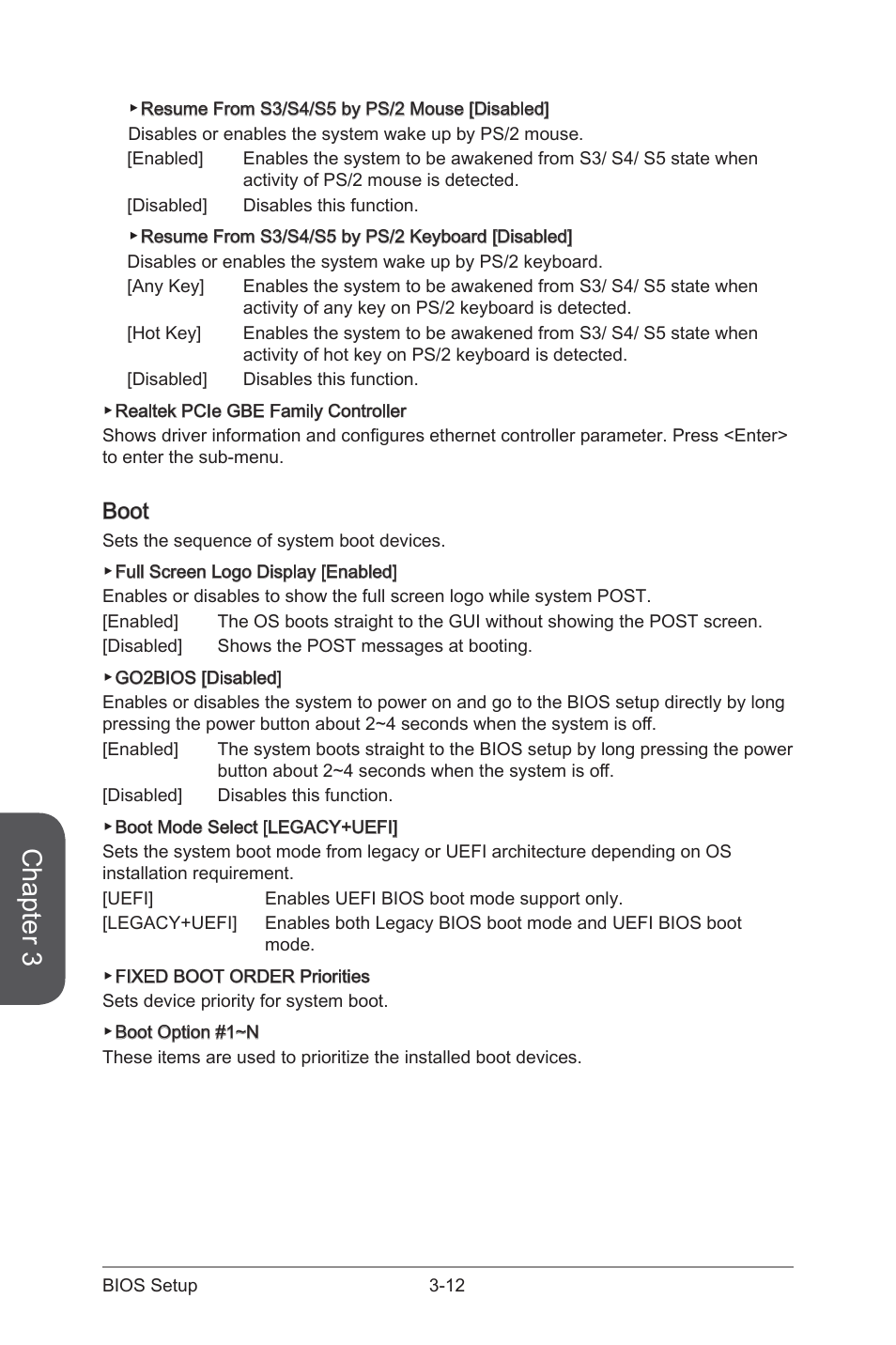 Boot, Boot -12, Chapter 3 | MSI A88X-G43 User Manual | Page 68 / 102