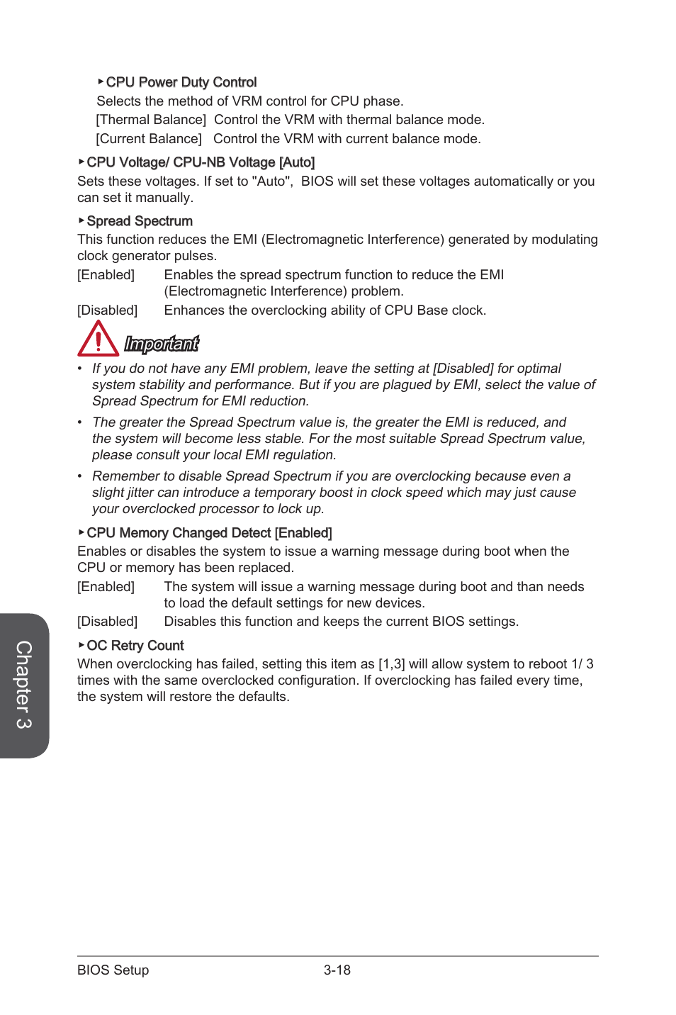 Chapter 3, Important | MSI A88X-G43 User Manual | Page 74 / 102