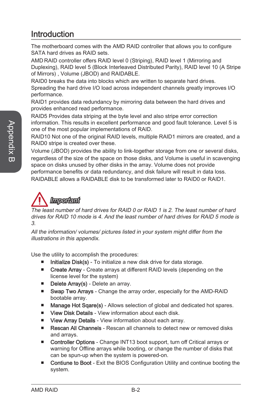 Introduction, Appendix b, Important | MSI A88X-G43 User Manual | Page 88 / 102