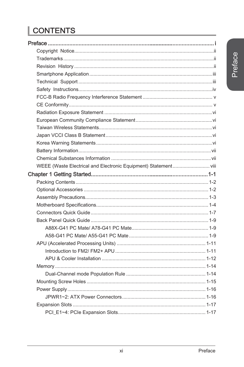 MSI A88X-G41 PC Mate User Manual | Page 11 / 94