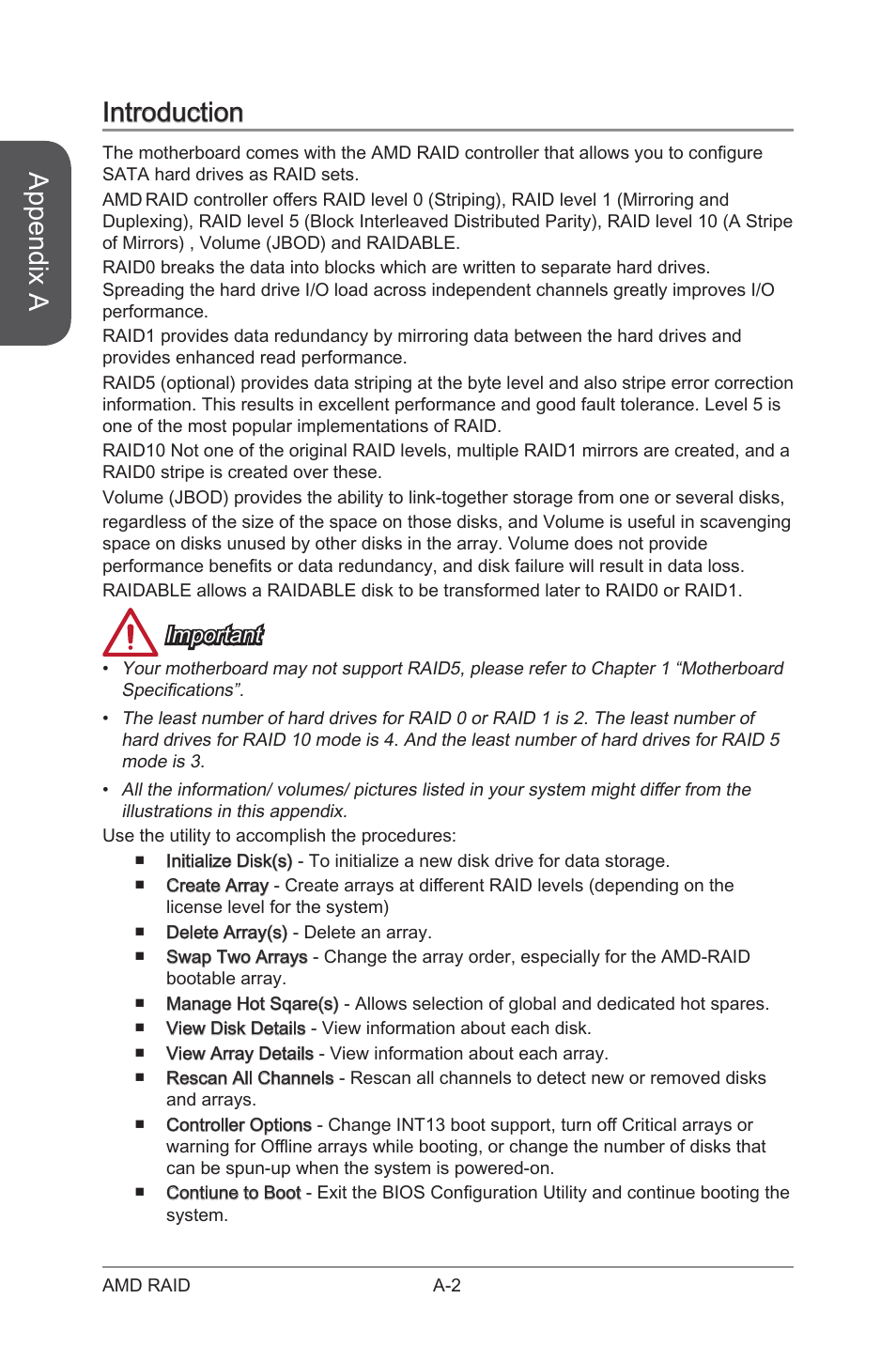 Introduction, Appendix a, Important | MSI A88X-G41 PC Mate User Manual | Page 82 / 94