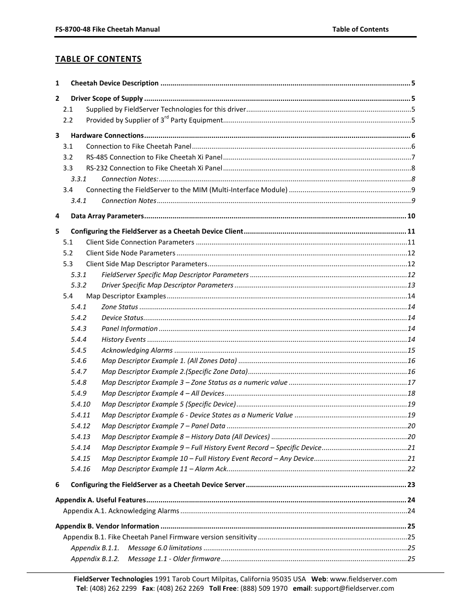 Sierra Monitor Company FS-8700-48 User Manual | Page 2 / 36