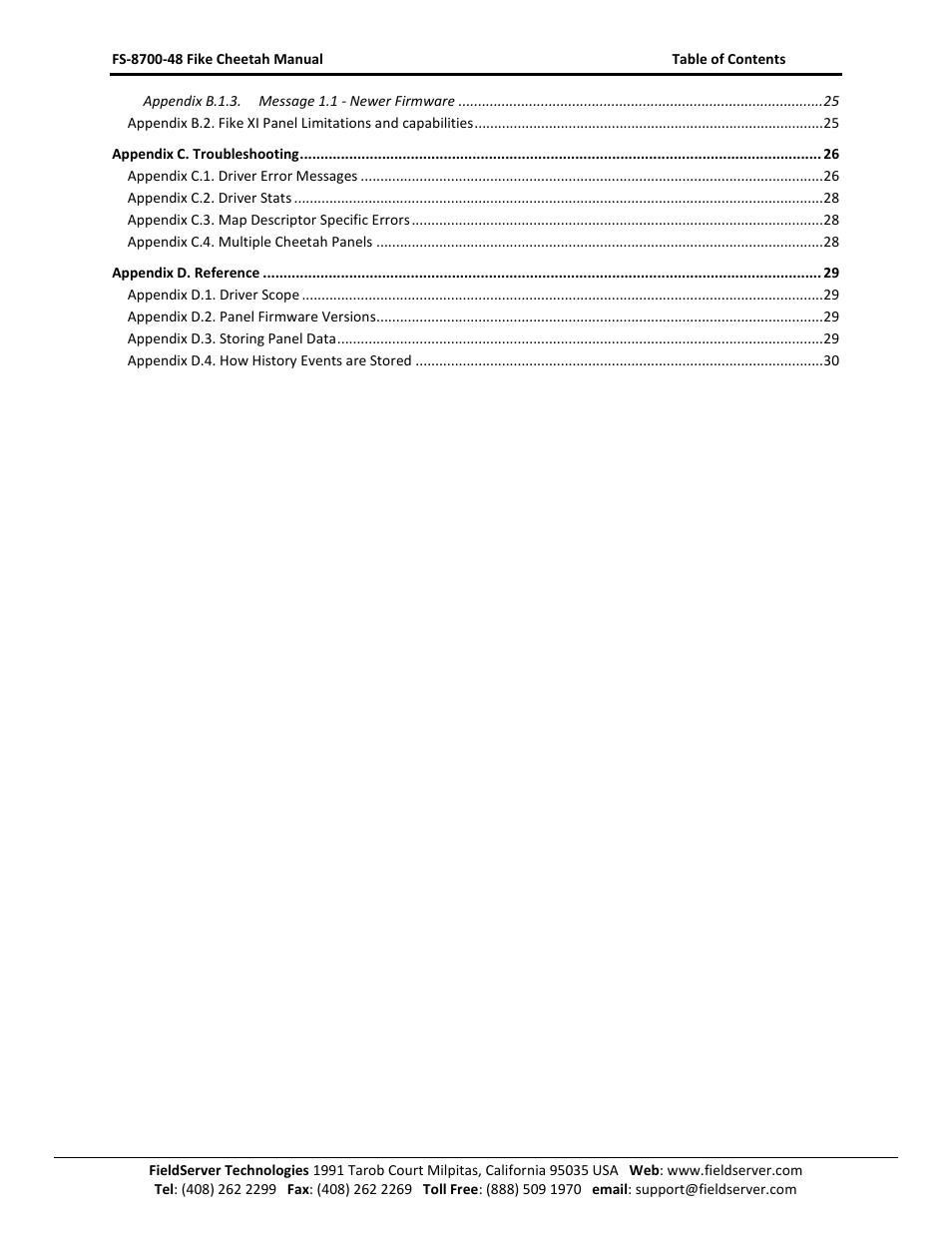 Sierra Monitor Company FS-8700-48 User Manual | Page 3 / 36