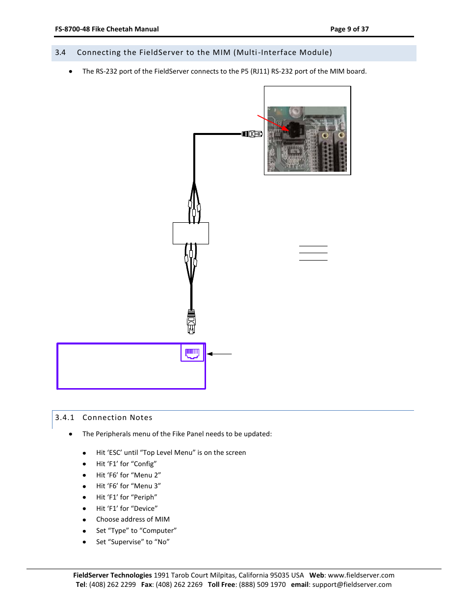 Connection notes | Sierra Monitor Company FS-8700-48 User Manual | Page 8 / 36
