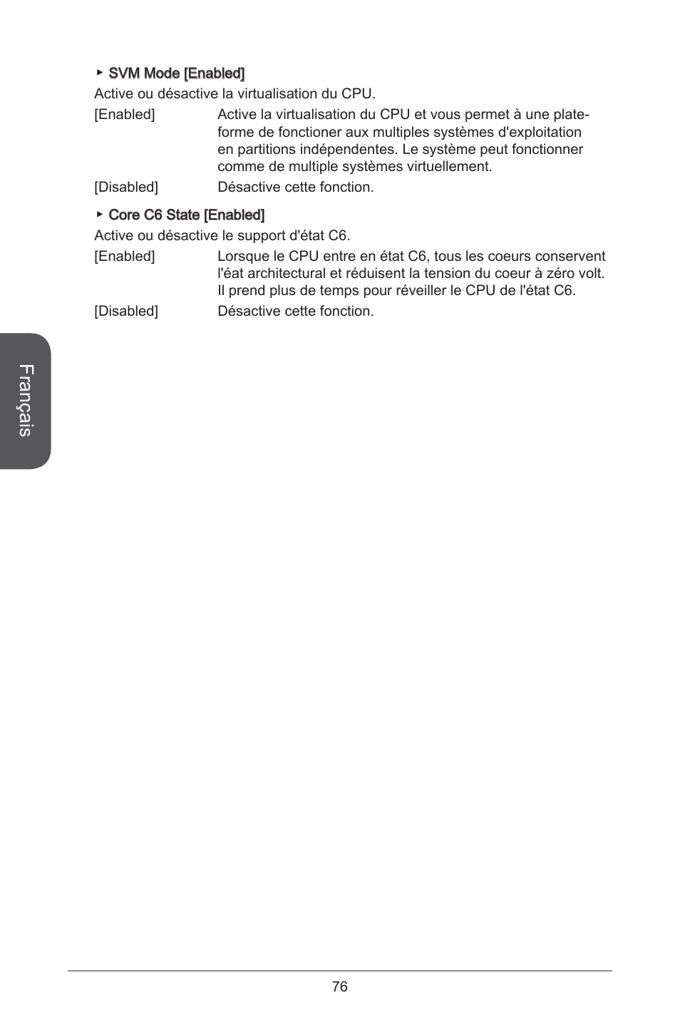 Français | MSI A55M-E35 User Manual | Page 76 / 186