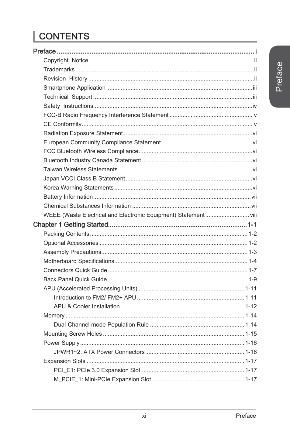 MSI A88XI AC User Manual | Page 11 / 94