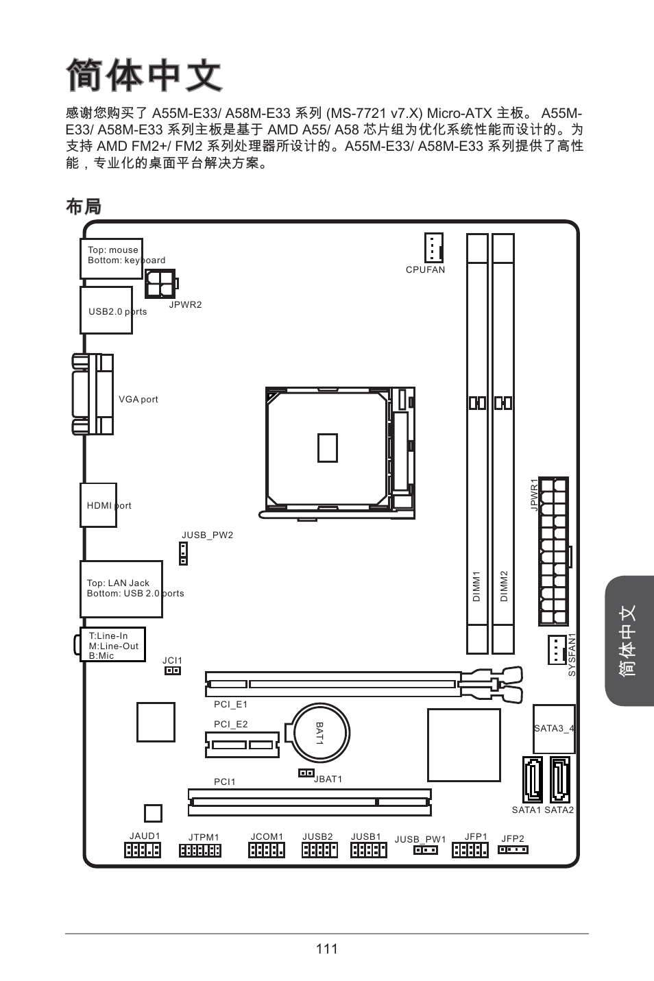 简体中文 | MSI A55M-E33 User Manual | Page 111 / 170